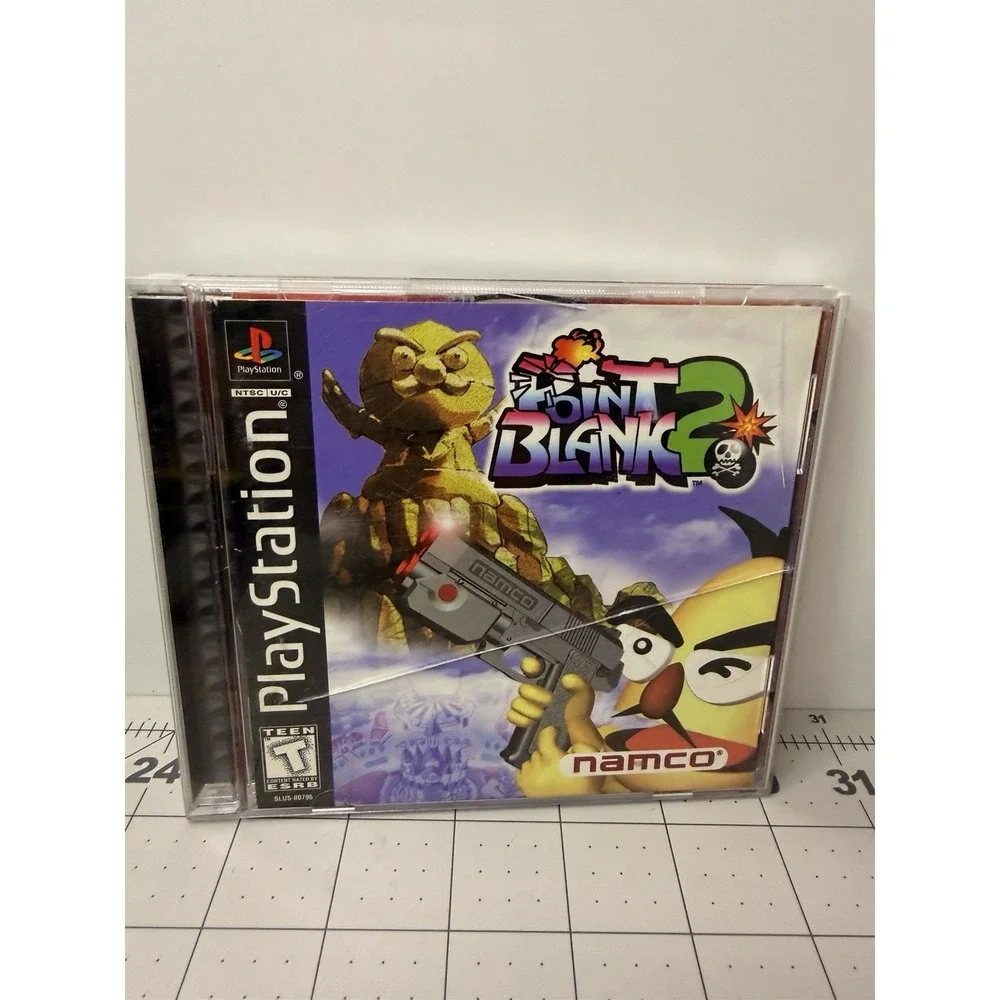 Namco Point Blank 2 PS1 Black Label 1999 Tested CIB W. REG Manual